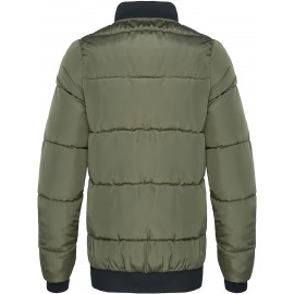 Men's Olive Green Winter Bomber Jacket - Luxurious Warmth and Rugged Style | Advanced Thermal Insulation, Wind & Water-Resistant, Multi-Functional Pockets for Enhanced Practicality