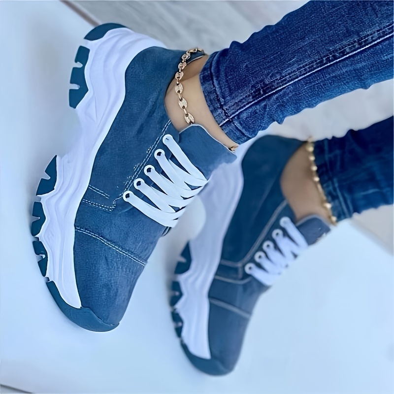 womens platform sneakers casual lace up outdoor shoes womens comfortable low top shoes details 1