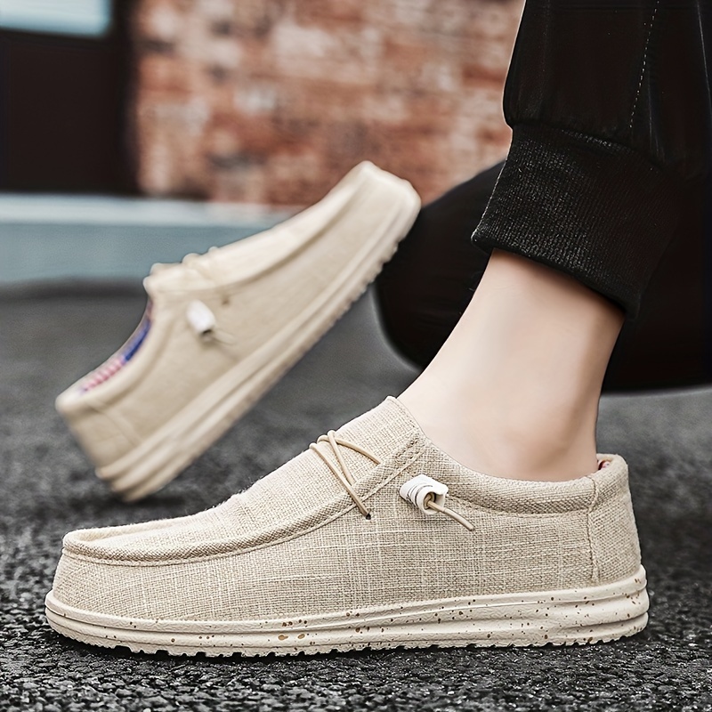 loafer shoes men s trendy solid comfy non slip casual canvas details 8