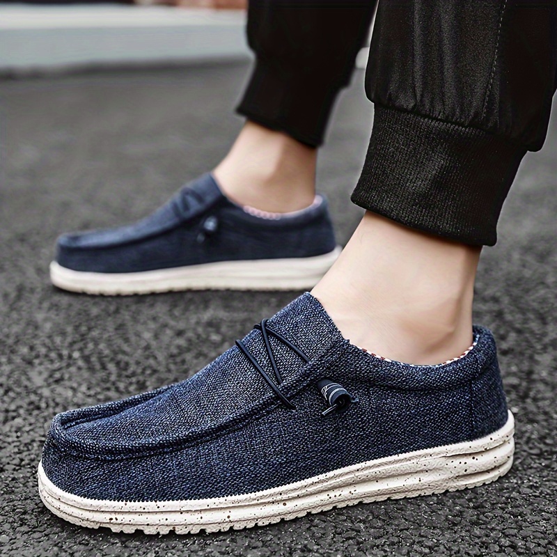 loafer shoes men s trendy solid comfy non slip casual canvas details 4